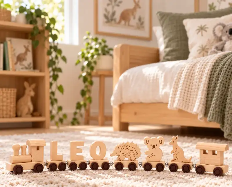 Australian Animal Wooden Name Train